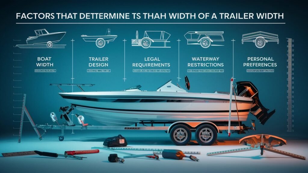 What factors determine the width of a boat trailer?