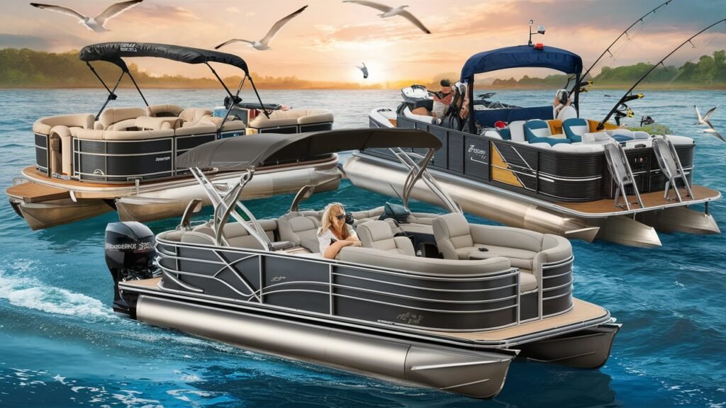 What are the different types of pontoon boats?